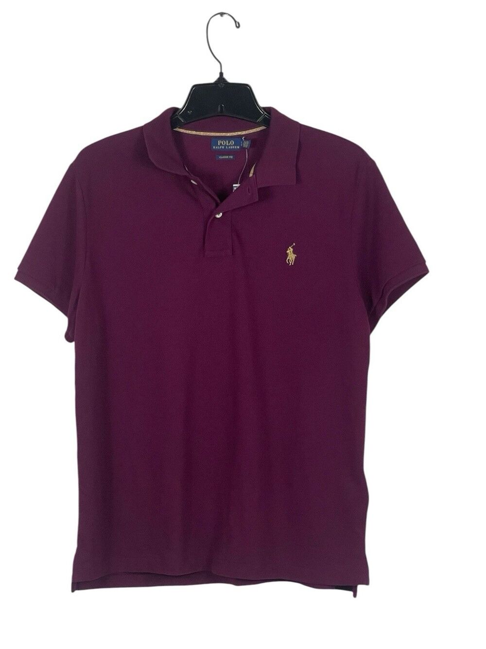 Polo Ralph Lauren Mens L Polo Shirt Purple Classic Fit Pony NWT Preppy Golf